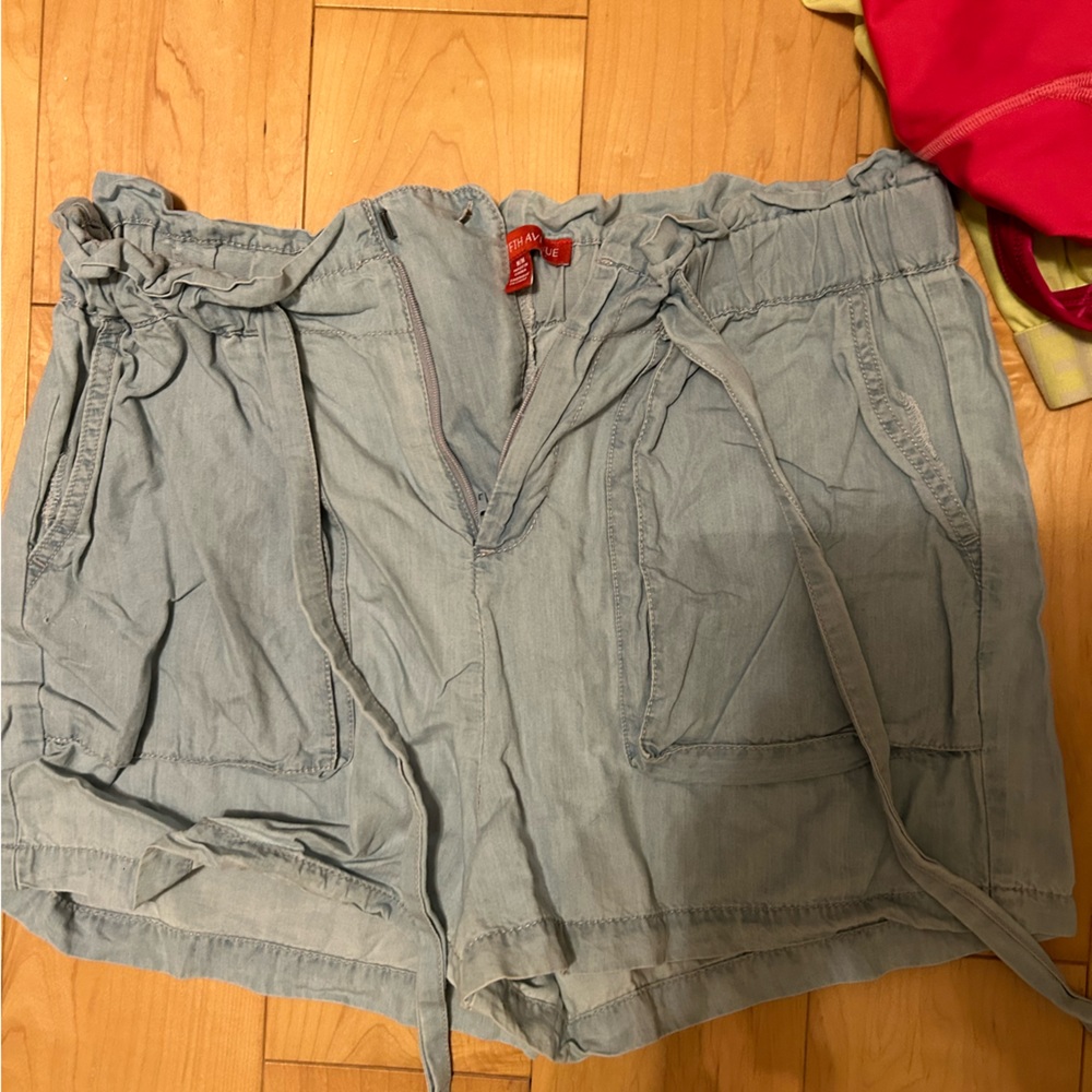 Denim Wrap Shorts